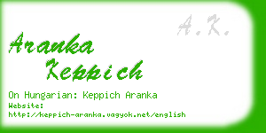aranka keppich business card